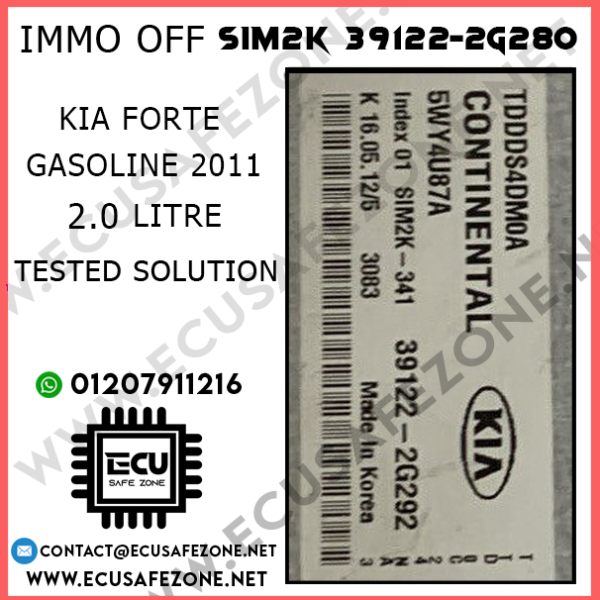 IMMO OFF SIM2K-341 39122-2G280 kia forte 2.0 l