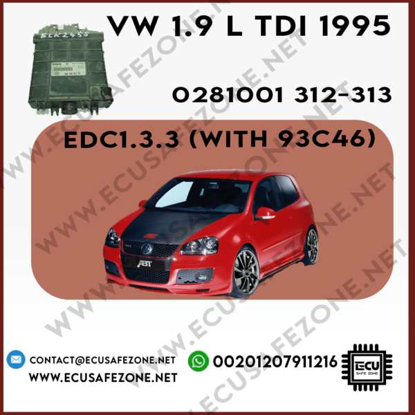 IMMO OFF EDC1.3.3 (with 93c46) 0281001 312-313 VW 1.9 L TDI