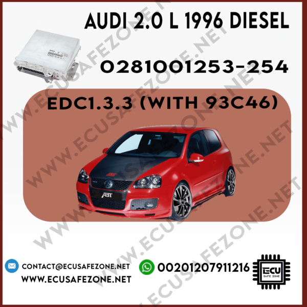 IMMO OFF EDC1.3.3 (with 93c46) 0281001253-254 AUDI 2.0 L