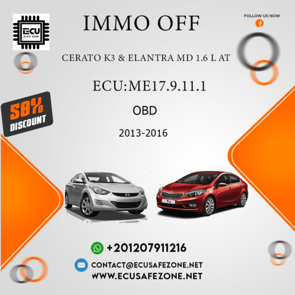 IMMO OFF ME17.9.11.1 CERATO K3 & ELANTRA OBD