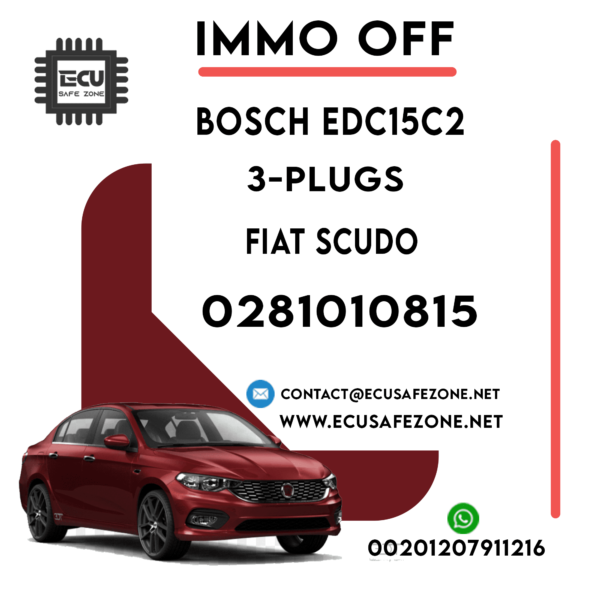 IMMO OFF BOSCH EDC15C2(3-PLUGS) 0281010815 FIAT SCUDO
