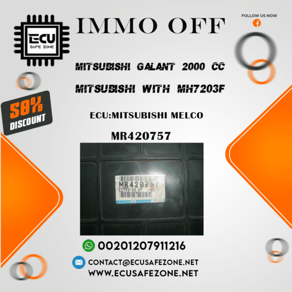 IMMO OFF MITSUBISHI With MH7203F MR420757_E2T73189 H7_galant 2000 cc