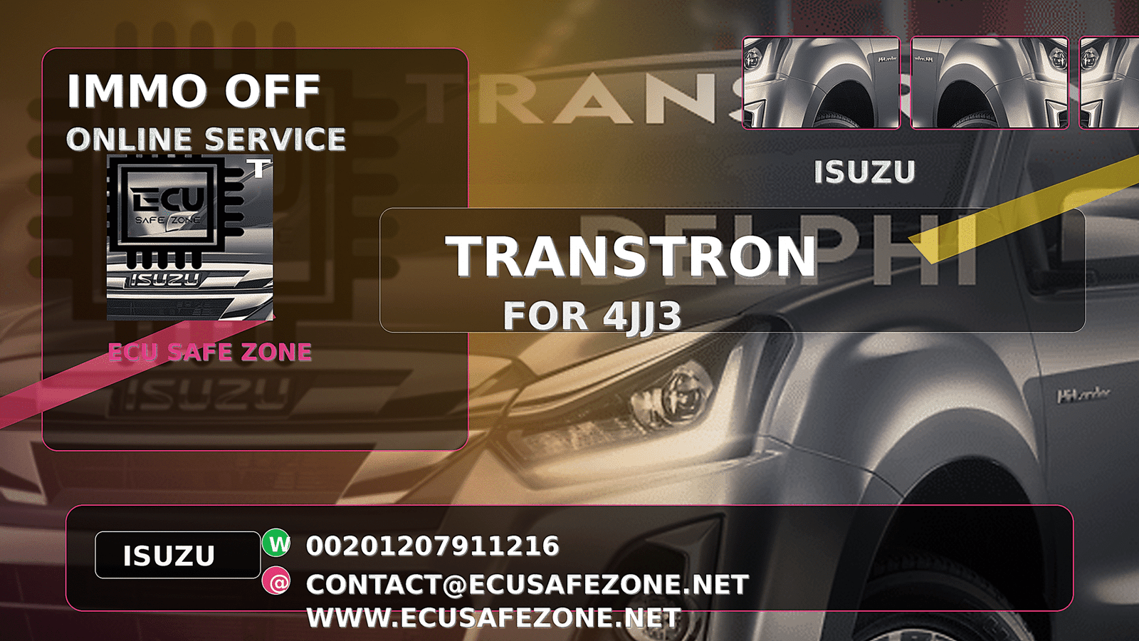 IMMO OFF ONLINE SERVICE ISUZU (4JJ3)